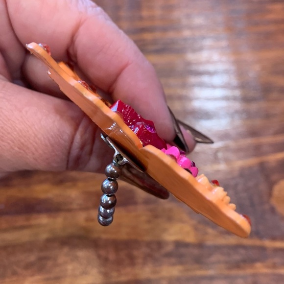 Rare Vintage Tarina Tarinto Rhinestone Butterfly Ring - Picture 16 of 17